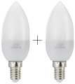 ŻARÓWKA LED BIAŁA E14 5W=50W 470lm 1+1 GRATIS CIEPŁA BARWA ŻARÓWKI LAMPKA ŚWIECZKA