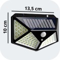 LAMPA SOLARNA 100LED Z CZUJNIKIEM RUCHU ZMIERZCHU OGRODOWA ZEWNĘTRZNA LAMPKI KINKIET CAŁOROCZNA